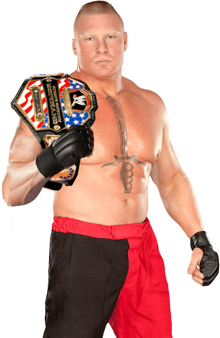 Brock Lesnar Belt - Brock Lesnar United States Champion (720x1109), Png Download