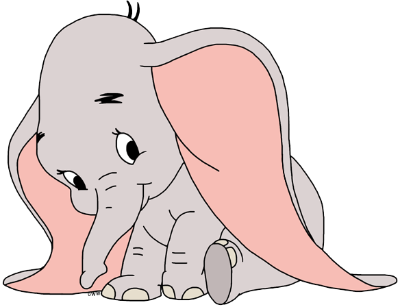 Clipart Ear Dumbo - Dumbo (584x448), Png Download