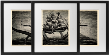 The Kraken - Custom Beautiful Modern Art Abstract Painting Octopus (441x480), Png Download