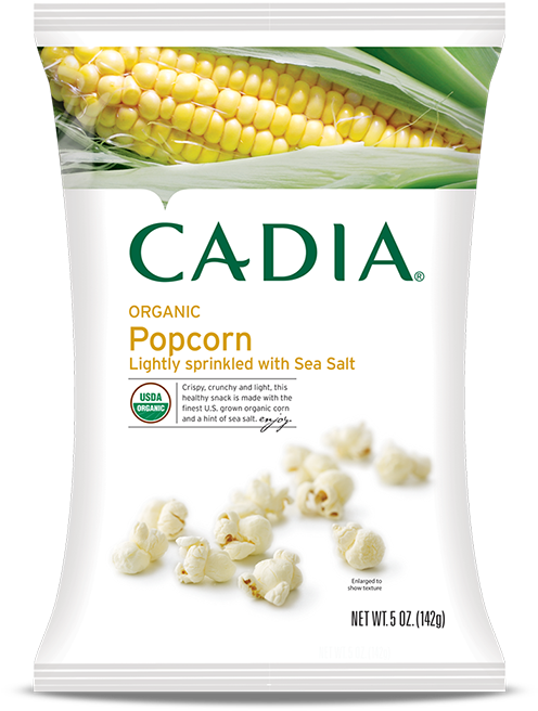 Our Organic Corn Is Grown In The U - Cadia Light Salted Popcorn (700x700), Png Download