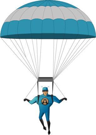 Parachute Blue Big - Blog (306x431), Png Download