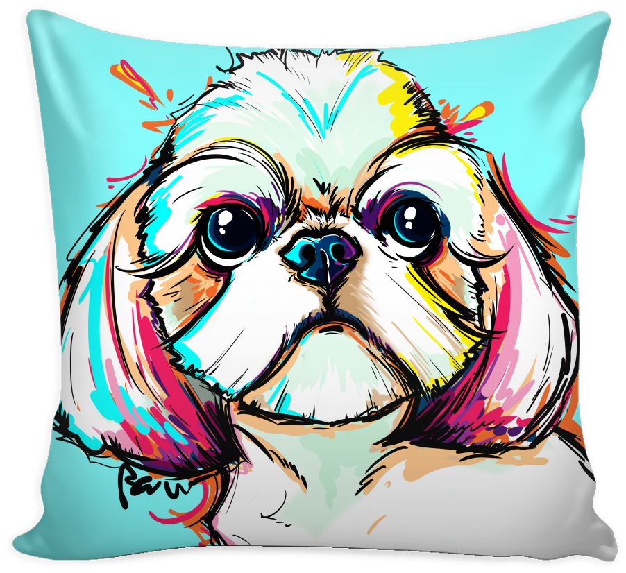 Shih Tzu Pillow Cover - Dog (1024x1024), Png Download