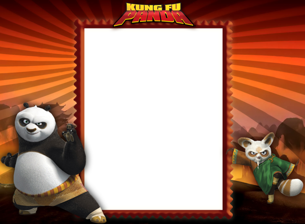 Kung Fu Panda Kids Png Photo Frame - Kung Fu Panda Border (600x440), Png Download