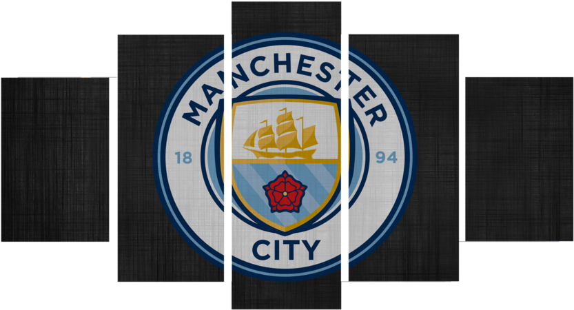 Hd Printed Manchester City Logo 5 Pieces Canvas - Led Zepplin Logo Png (1024x577), Png Download
