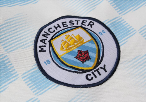 18-19 Manchester City Training Jersey White - Manchester City F.c. Bi-fold Wallet Crest (500x500), Png Download