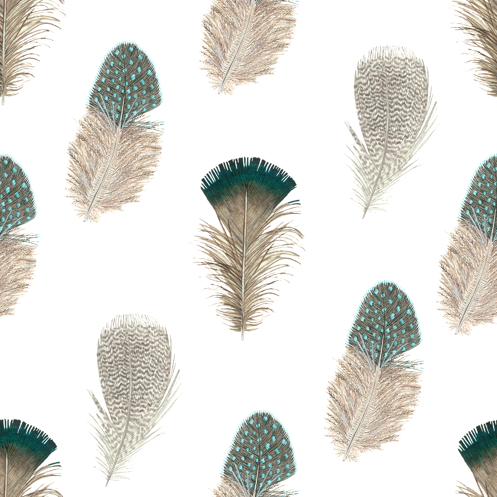 Peacock Feather Watercolor Decorative Illustration - Feather (1024x1024), Png Download