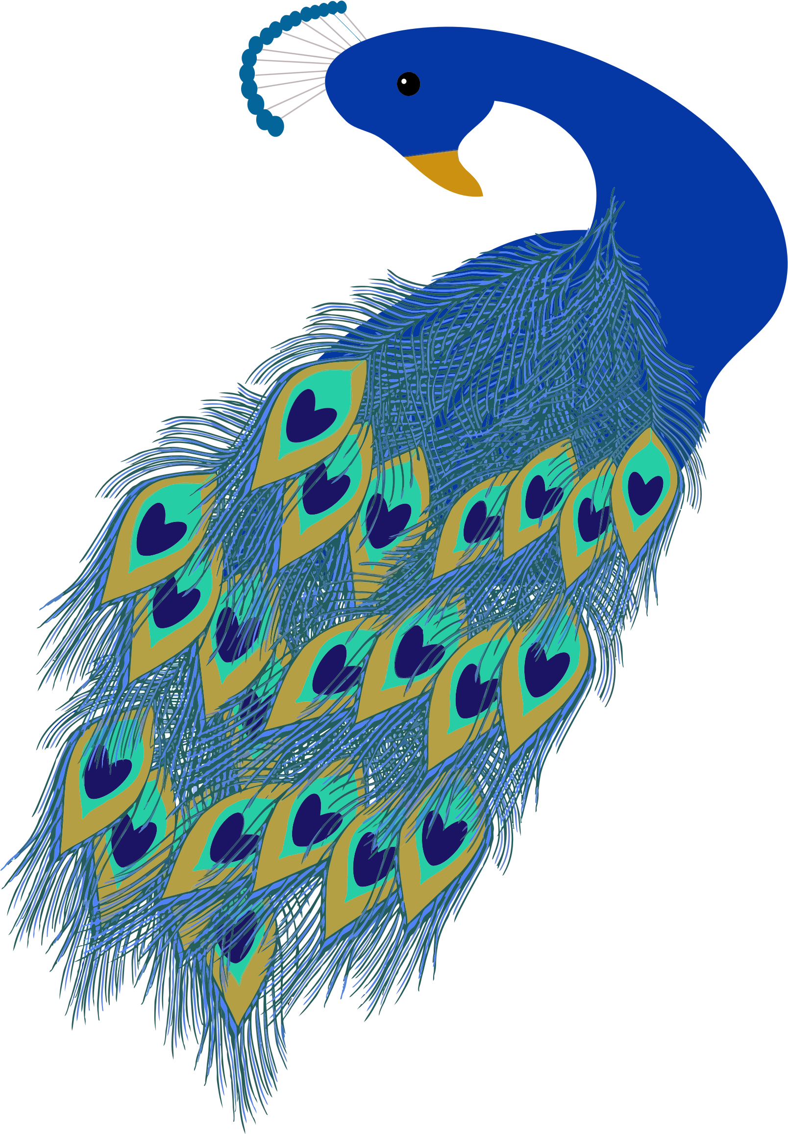 This Free Icons Png Design Of Peacock Illustration (1608x2314), Png Download