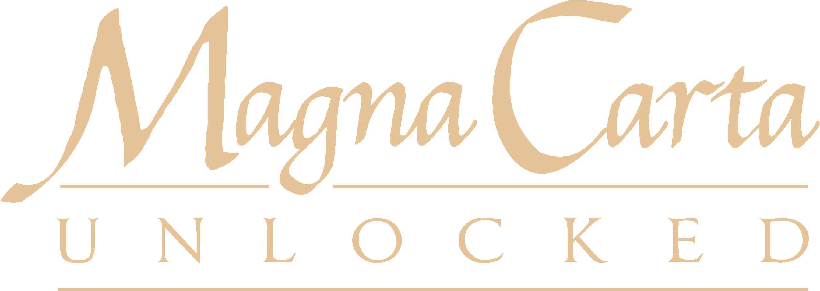 Magana Carta Unlocked - Calligraphy (2841x1049), Png Download