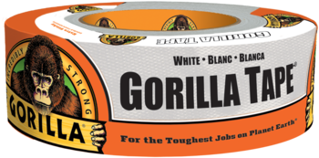 White Gorilla Tape - Gorilla Glue 6025001 Duct Tape, White, 1.88-in. X 30-yds. (400x400), Png Download