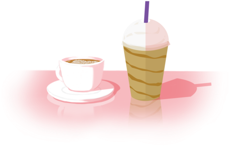 Kerja Santai Vernnie Chong Lattespng - Cup (750x376), Png Download