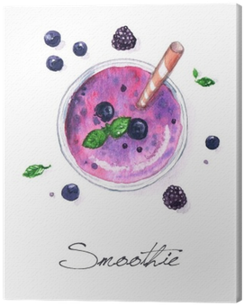 Watercolor Food Painting - Smoothie Watercolour (400x400), Png Download