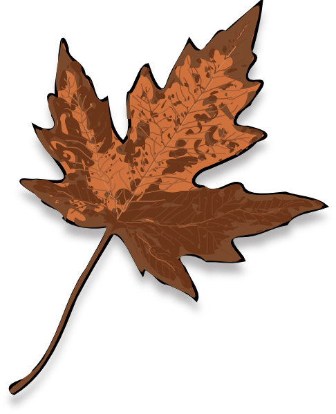 Brown Maple Leaf Svg Clip Arts 486 X 599 Px (486x599), Png Download