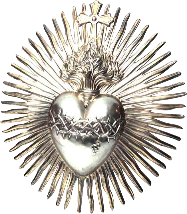 Rare Large Antique Napoleon Iii Era French Silver Rayonnant - Mirror (747x747), Png Download