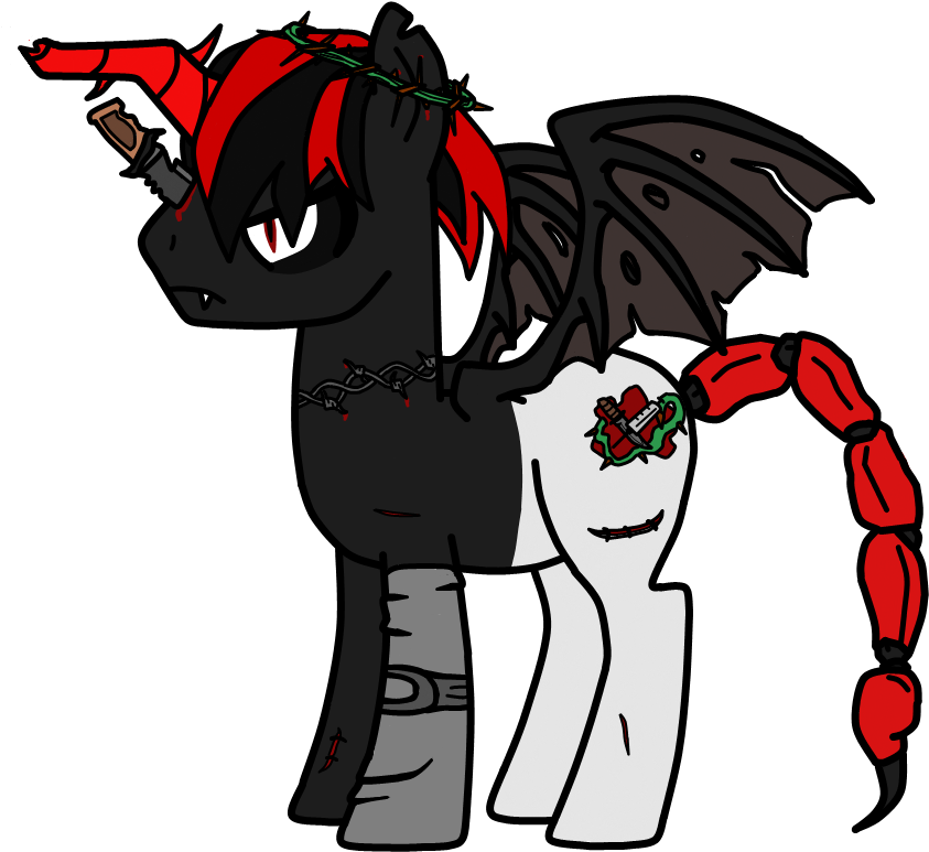Alicorn, Artist Needed, Barbed Wire, Bat Pony, Bat - Winged Unicorn (900x880), Png Download