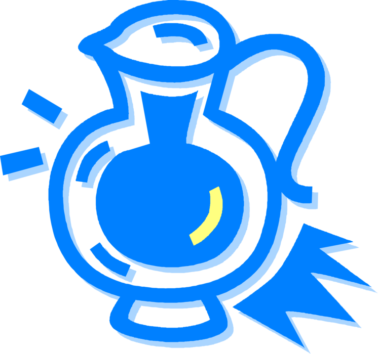 Vector Illustration Of Water Pitcher Jug Liquid Container - Emblem (746x700), Png Download