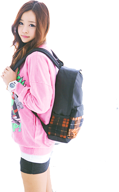 Ulzzang Girl Pink Png (500x667), Png Download