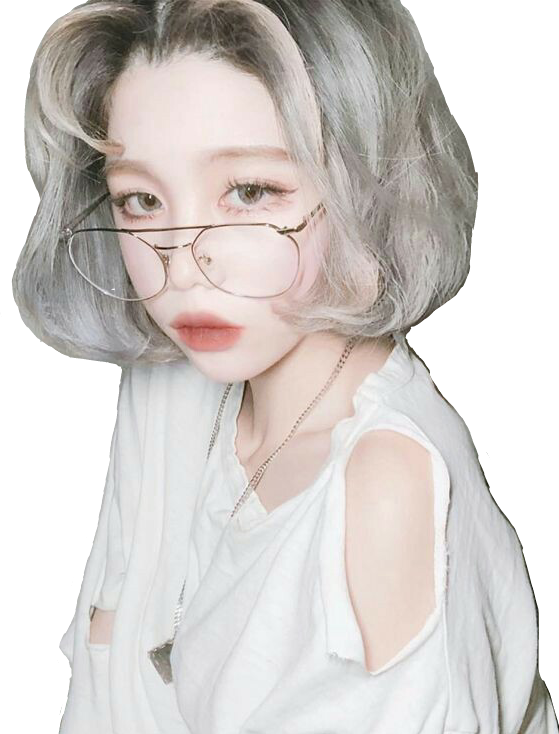 Download Hd Report Abuse Ulzzang Girl White Hair Transparent Png