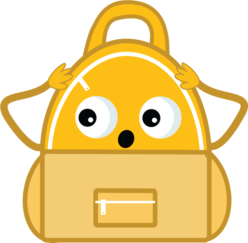 This Is A Sticker Of A Backpack Emoji (1000x1000), Png Download
