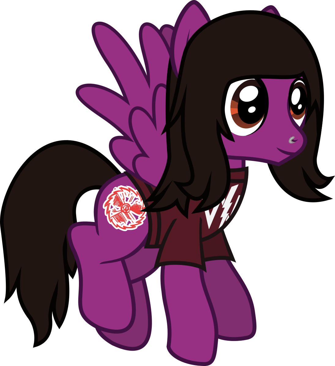 Clothes, Derpibooru Exclusive, Flying, Hair Over One - Cartoon (1095x1199), Png Download