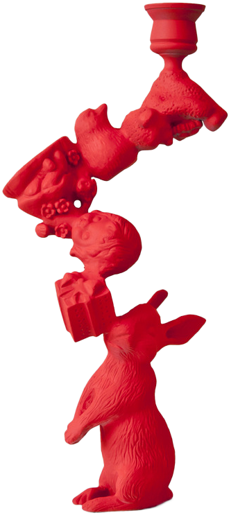 Wonderland Rabbit Candleholder (384x814), Png Download