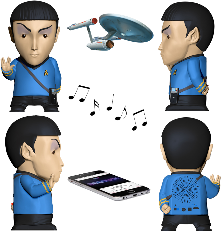 About The Products Below - Fametek Ft-ksc Mr. Spock + Captain Kirk 6" Tall Vinyl (960x960), Png Download
