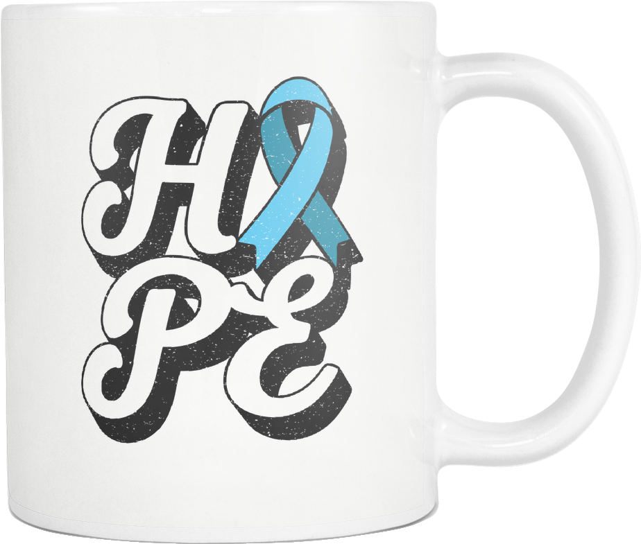 Hope For Cure Prostate Cancer Awareness Light Blue - Prostate Cancer (1024x1024), Png Download