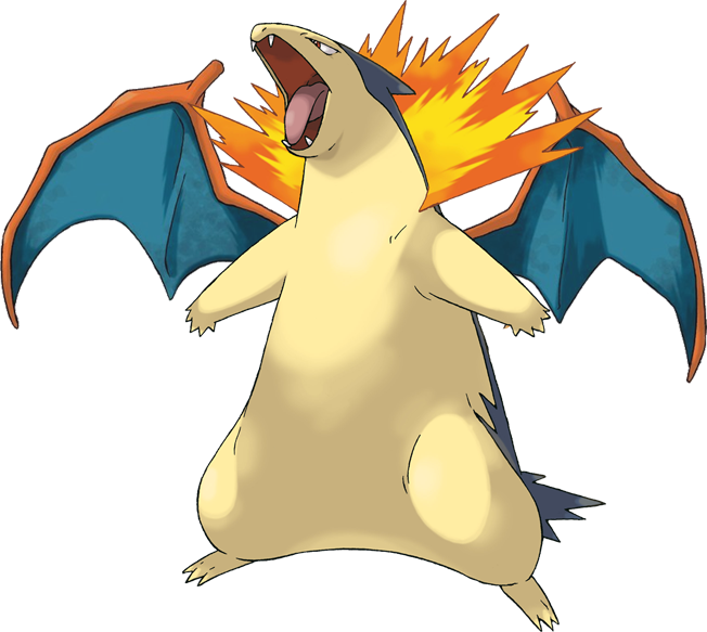 Sorta Think They Fit Really Well Together - Pokemon Typhlosion (652x583), Png Download