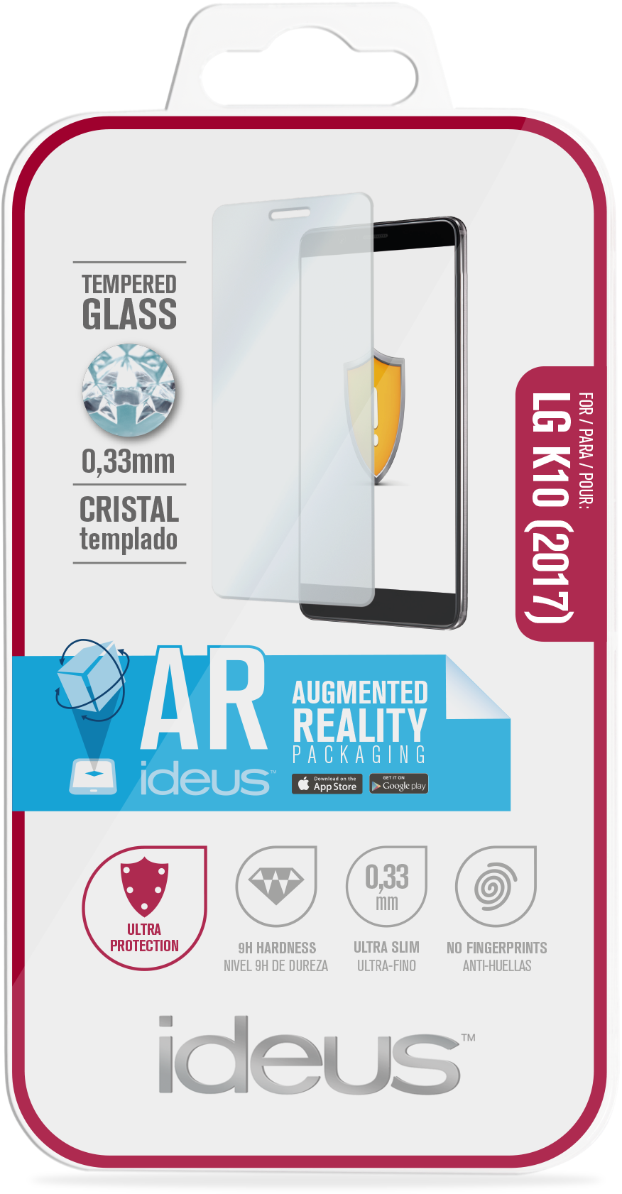 Ppcrk102017- - Ideus - Protector Pantalla De Cristal Templado 2.5d (2200x2200), Png Download