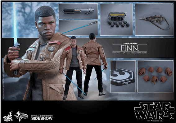 1 Of - Hot Toys Finn Figure From Star Wars (600x600), Png Download