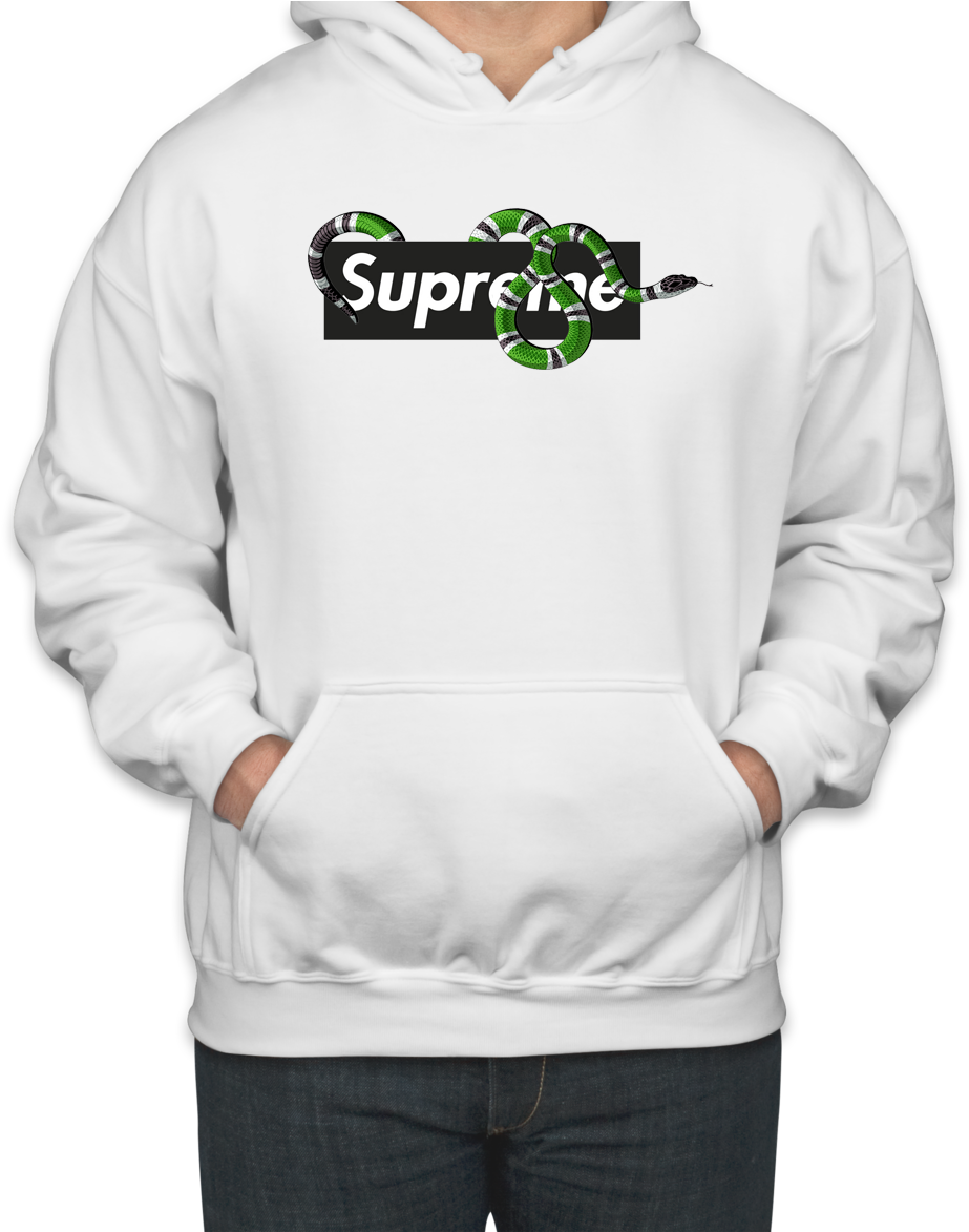 Amazing Gucci King Snake X Supreme Unisex Hoodie - Gucci X Supreme Trui (1000x1172), Png Download
