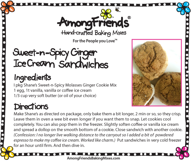 Sweet N Spicy Ginger Ice Cream Sandwiches - Among Friends Crisp Mix, Trish The Dish Any Kind Of (650x550), Png Download