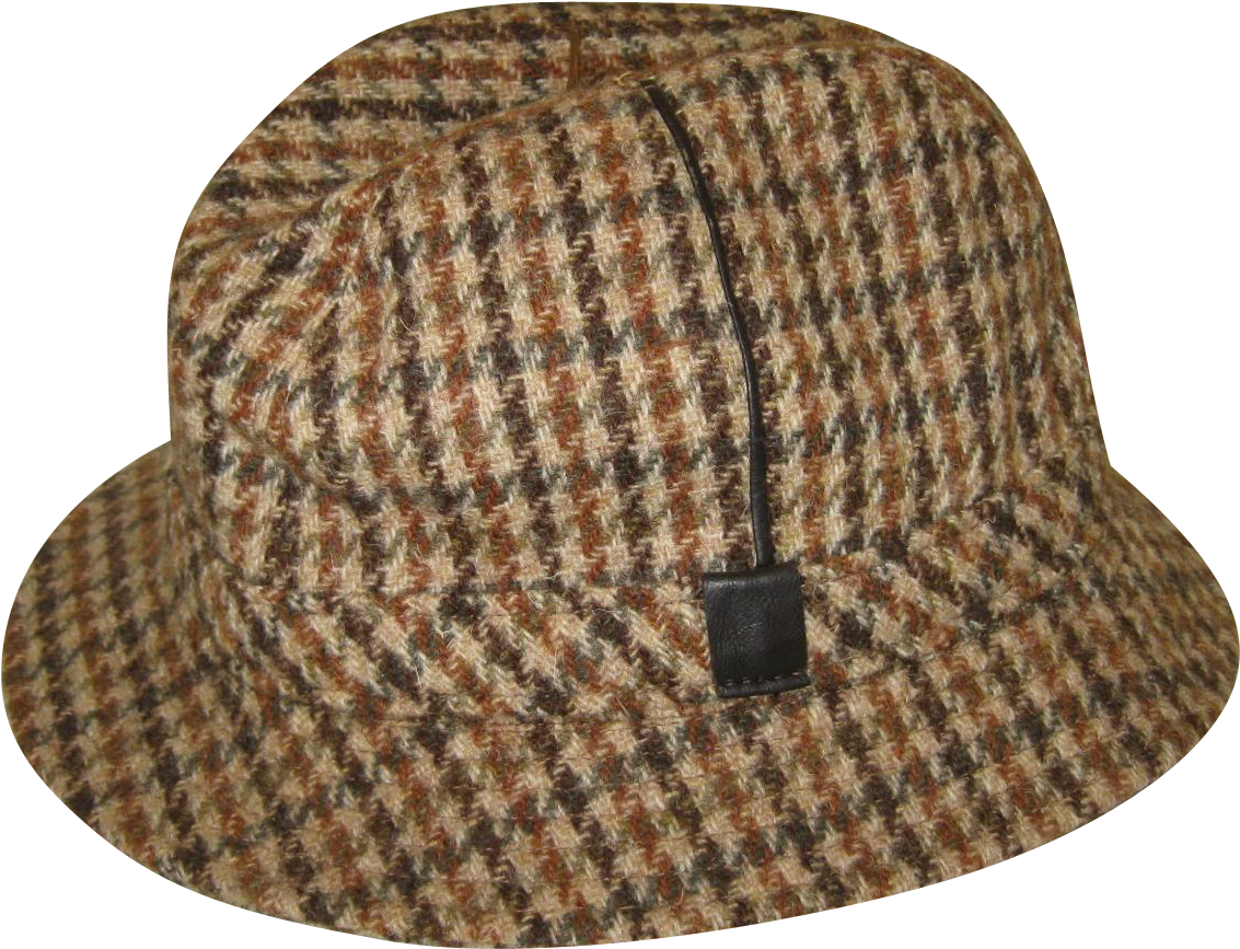 Men's English Elgin Trilby Wool Tweed Hat - Scarf (1132x1132), Png Download