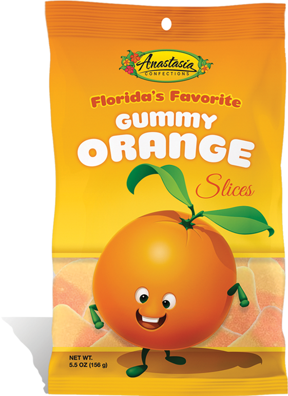 5oz Orange Slices Hanging Bag - Snack (1500x801), Png Download