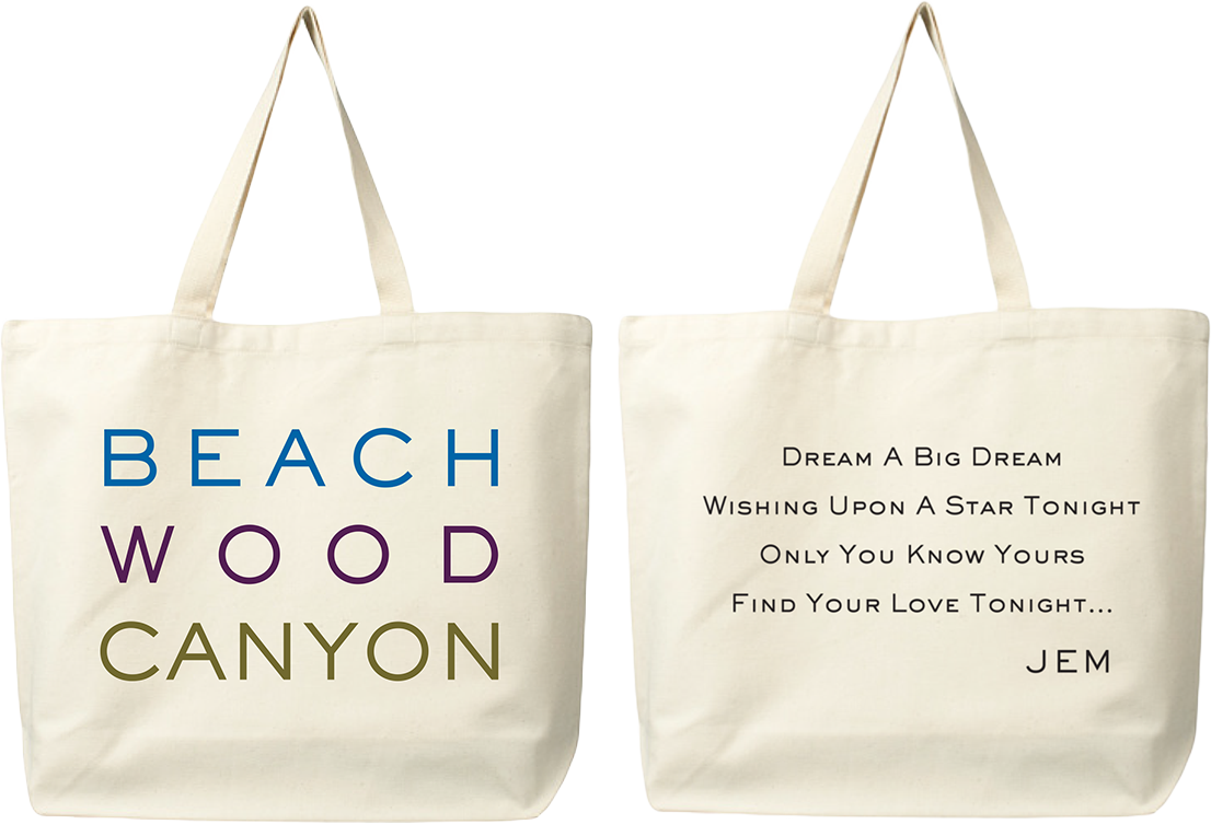 Postcard Beachwood Canyon Organic Cotton Tote Bag - Beachwood Canyon (1106x753), Png Download