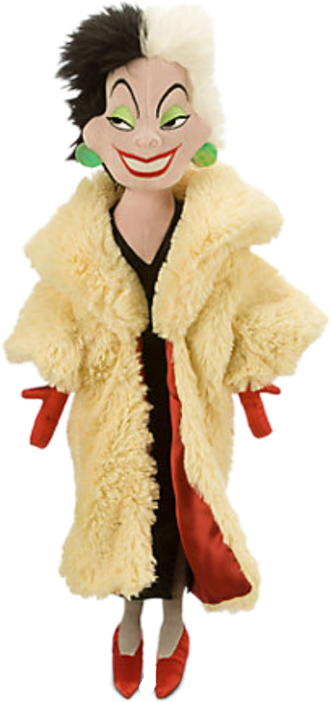 False Disney Store 101 Dalmatians Cruella De Vil Plush (480x1016), Png Download
