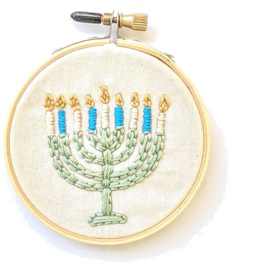 Embroidered Holiday Ornament Kit - Embroidery (656x601), Png Download