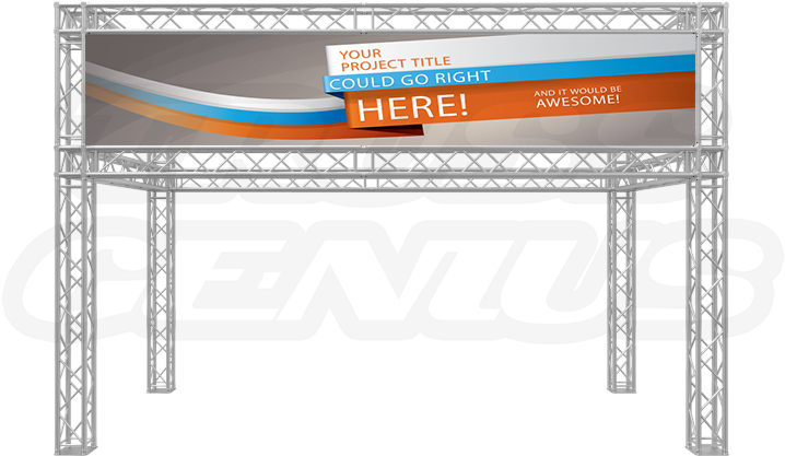 20-foot Truss Trade Show Booth With Banner Openings - Banner On Truss Booth (800x600), Png Download