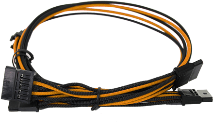 1600 G2/p2/t2 Orange/black Power Supply Cable Set - Evga Corporation (600x600), Png Download