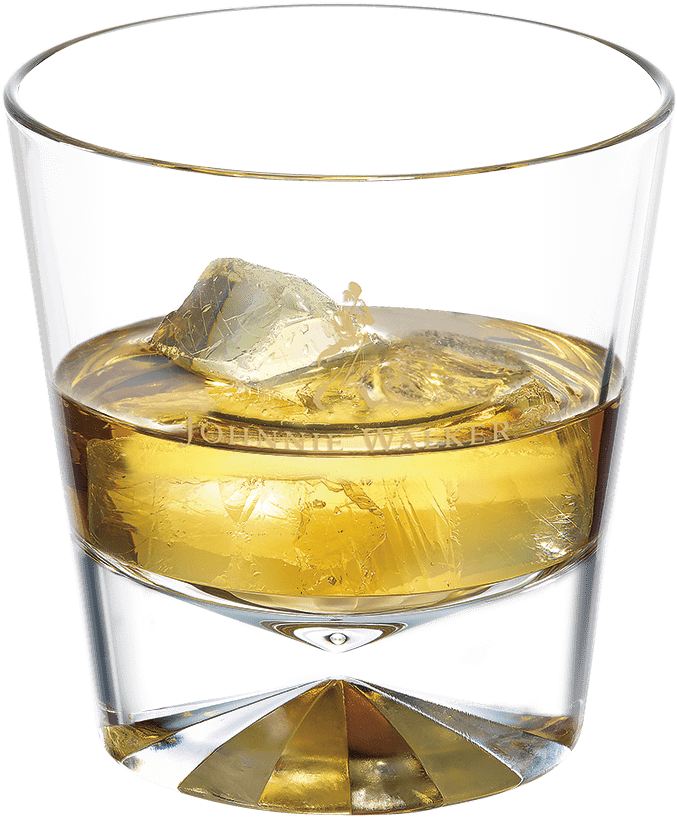 Johnnie Walker Double Black Label On The Rocks - Vaso Whisky Johnnie Walker (1477x1830), Png Download