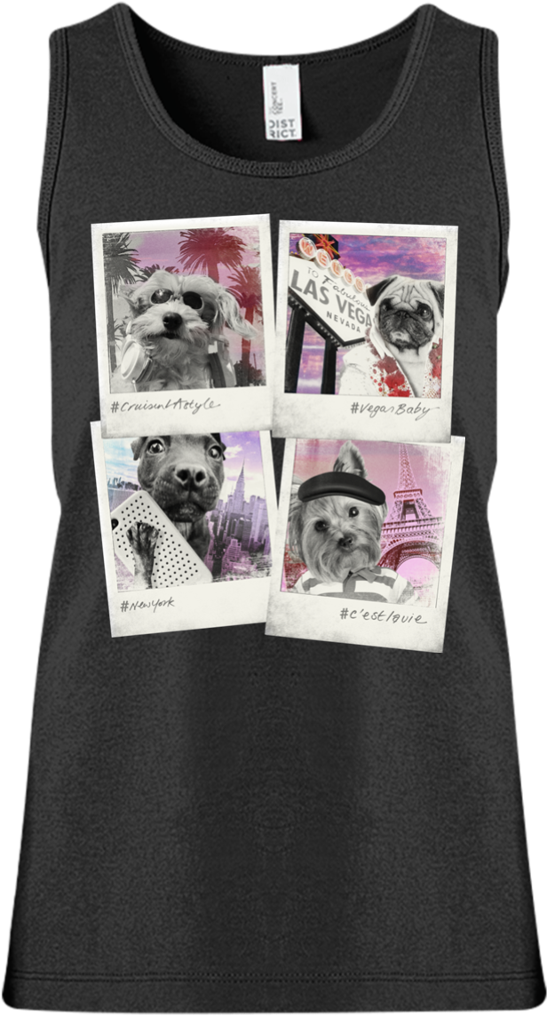 Dt5301yg District Girls' 100% Cotton Tank Top - Shirt (1155x1155), Png Download