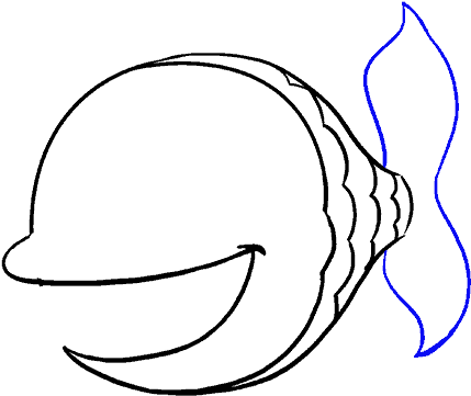 How To Draw Cartoon Fish - Drawing (678x600), Png Download