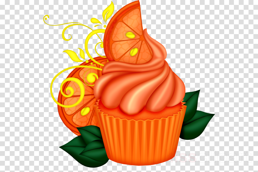 Drawing Clipart Cupcake Fruit Madeleine - Cupcake (900x600), Png Download