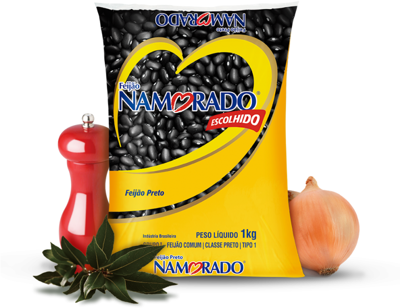 Namorado Black Beans - Feijão Preto Namorado 500g (800x731), Png Download