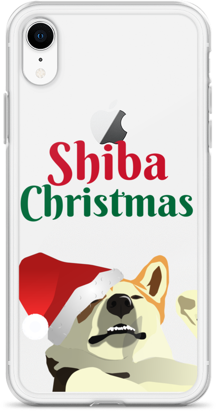 Shiba Christmas - Iphone Case (1000x1000), Png Download