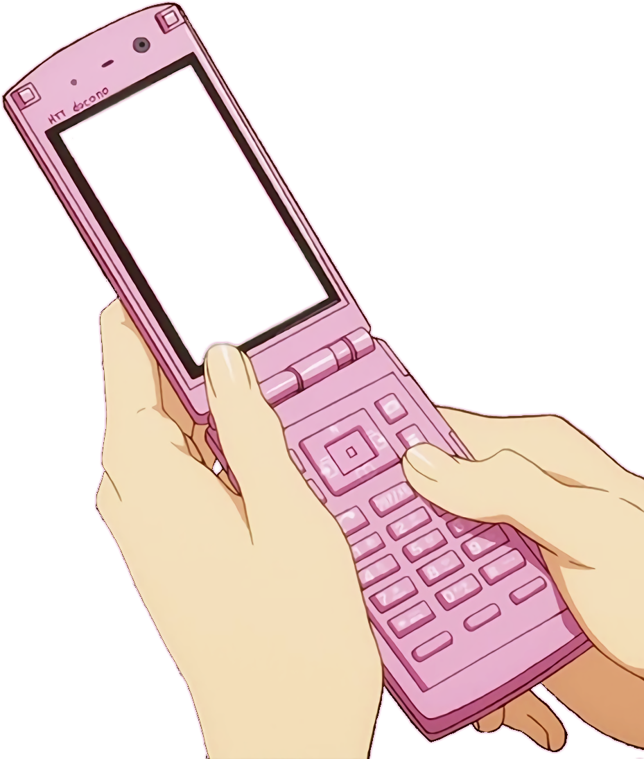 Arm Arms Hand Hands Phone Art Anime - Anime Retro Phone (929x1095), Png Download