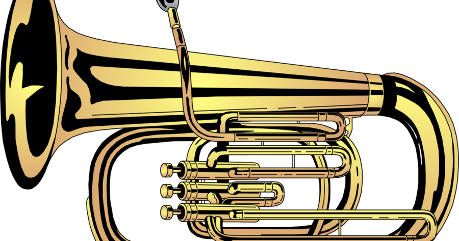Tuba Clipart Tuba Brass Instruments Clip Art - Tuba Ornament (round) (900x473), Png Download