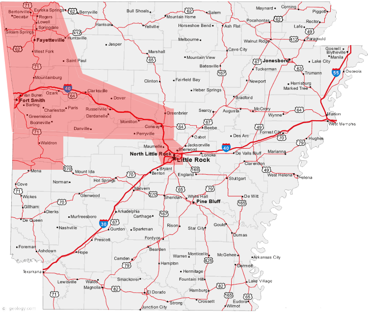 Too Often Small Windshield Cracks Become Large Windshield - Wolverton Mountain Arkansas Map (750x636), Png Download