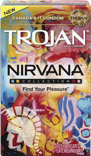 Body Condom Trojan Png Body Condom Trojan - Trojan Nirvana Condom Box (605x540), Png Download