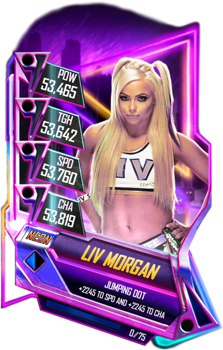 Livmorgan S5 23 Neon - Neon Card Wwe Supercard (733x1158), Png Download