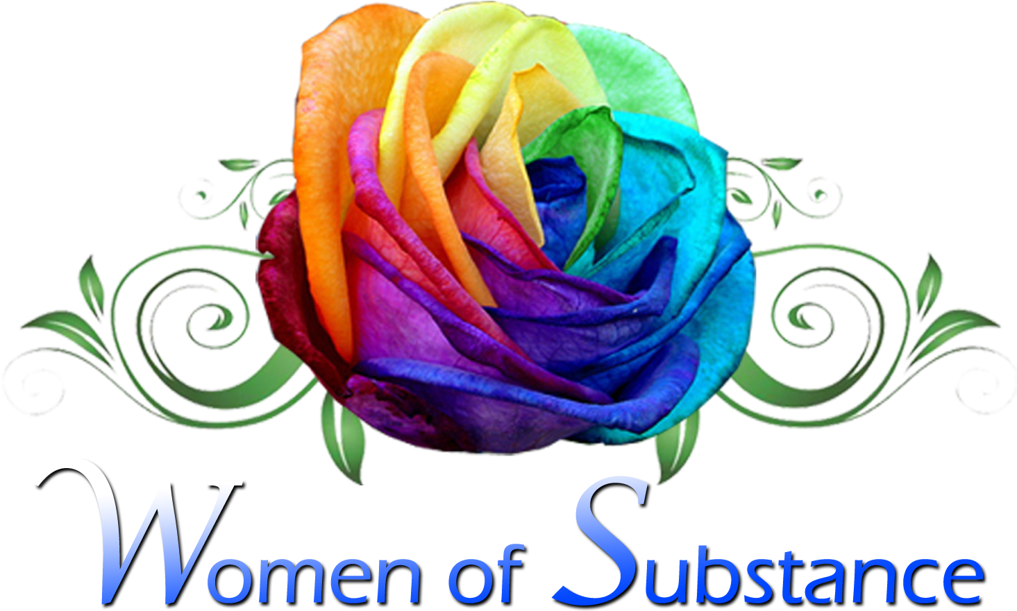 Wos - Rainbow Flowers Png (1500x1100), Png Download